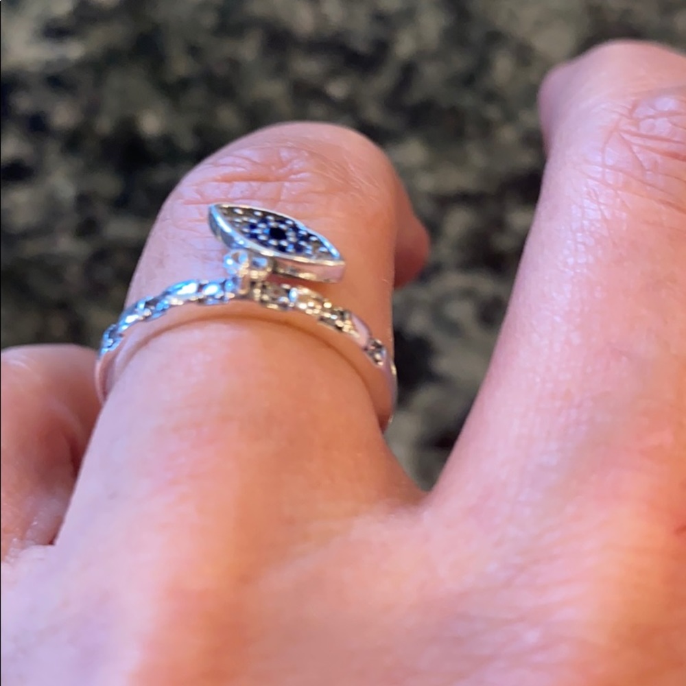 Sterling silver Pandora Look evil eye Ring - Picture 3 of 8